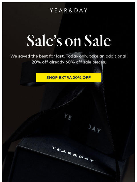 yearandday newsletter: Now live: our best sale of the season