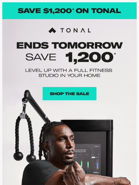 tonal newsletter: Cyber Monday: Up to 40% Off Ends Tomorrow