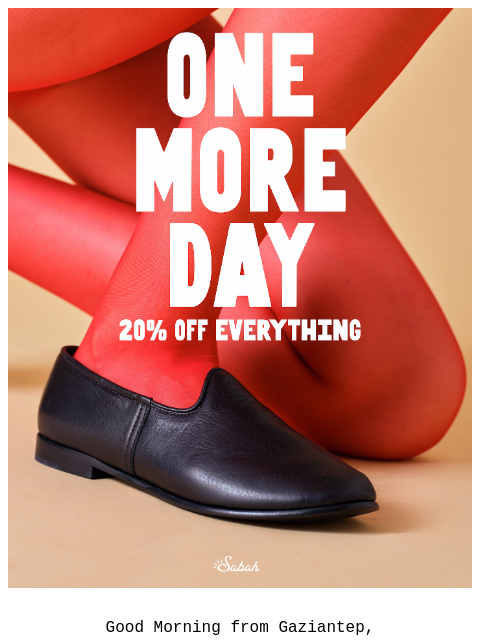 sabah newsletter: 20% OFF ⏰ 15 Hours Left