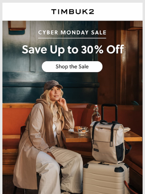 timbuk2 newsletter: Up to 30% Off | Cyber Monday Sale