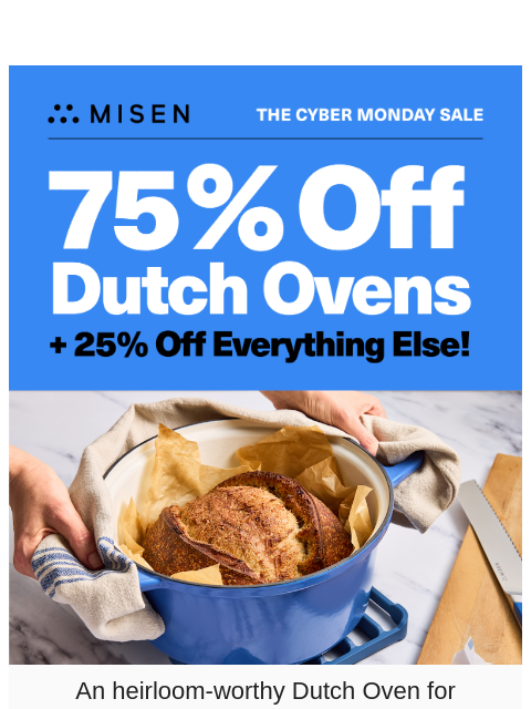 misen newsletter: Up to 75% Off Cyber Monday Deals!