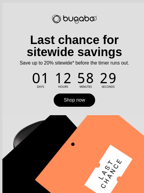 bugaboo newsletter: Sitewide savings end soon