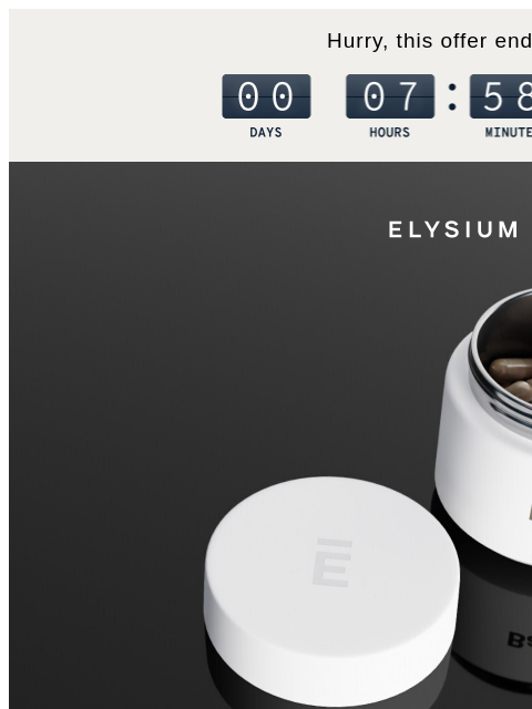 elysiumhealth newsletter: Last call: 30% off your first month