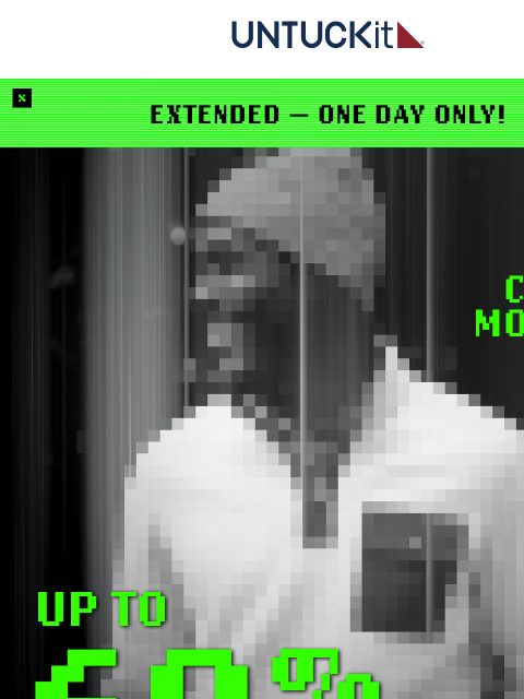 untuckit newsletter: ONE-DAY EXTENSION: Up To 60% Off!