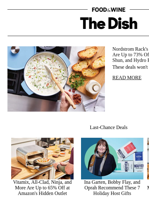 foodandwine newsletter: Nordstrom Rack's Best Cyber Monday Deals Are Up to...