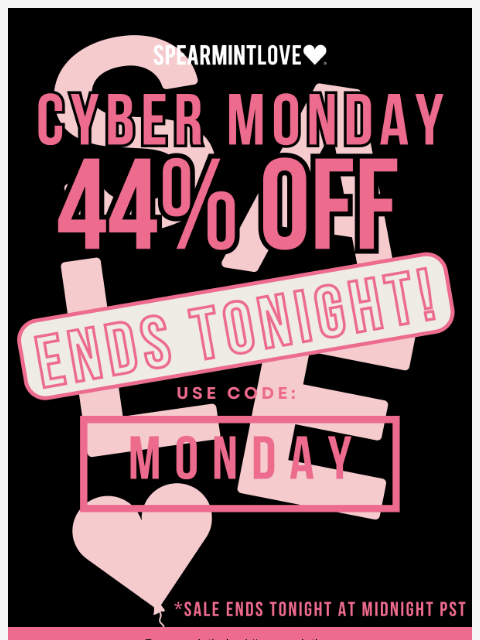 spearmintlove newsletter: ⏰ ENDS TONIGHT: 44% off until midnight!