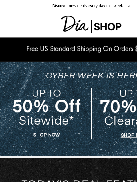 dia newsletter: Today's Cyber Deal: 40% off Molly & Isadora 💖​