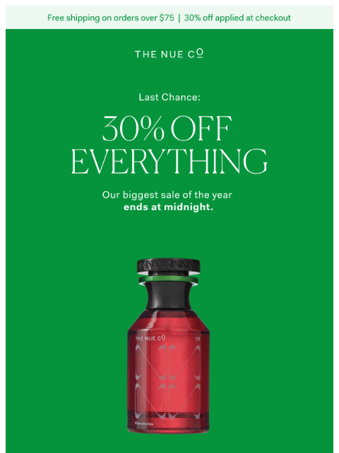 thenueco newsletter: LAST CHANCE 30% OFF ⏰