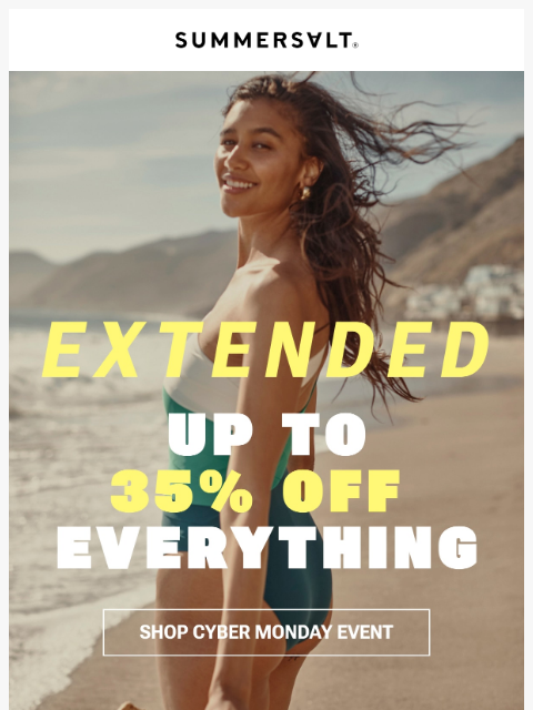 summersalt newsletter: Extended! Up to 35% OFF is still on