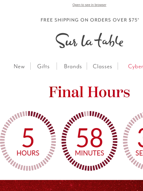 surlatable newsletter: Last chance to claim Cyber Monday steals