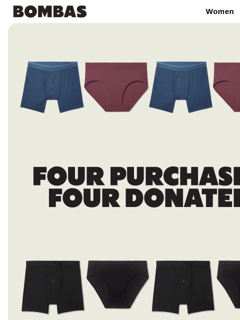 bombas newsletter: 25% Off Gifts That Give Back