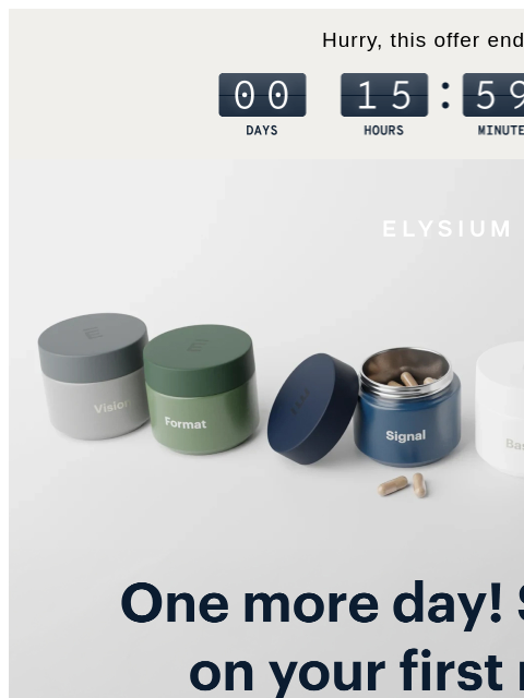 elysiumhealth newsletter: Cyber Monday extended! Save 30% on your first mont...