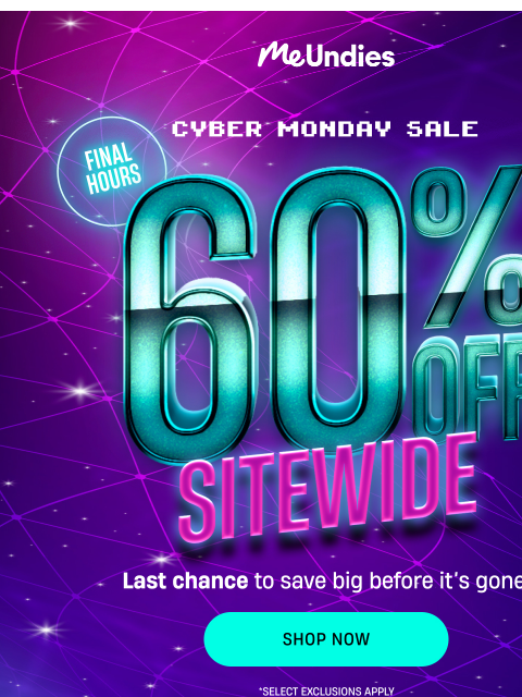 meundies newsletter: Today Only: 60% Off Sitewide