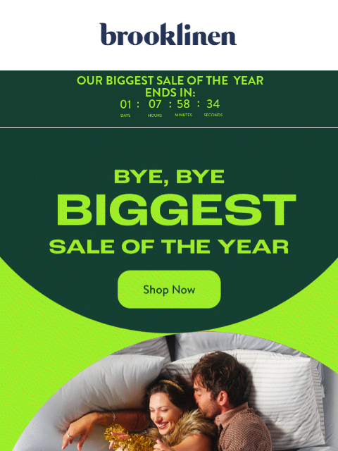 brooklinen newsletter: Hurry! Shop Our Biggest Sale of the Year NOW
