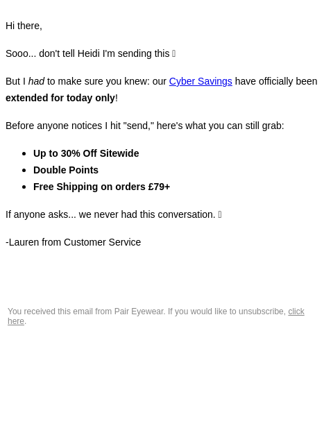 paireyewear newsletter: Oops, did I hit send? 😅