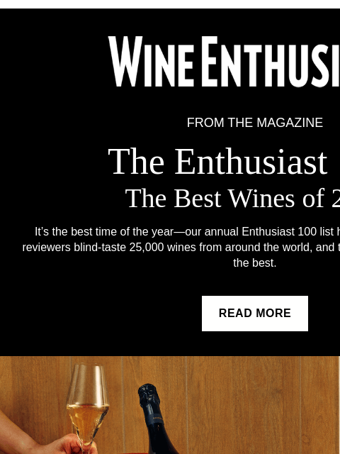 wineenthusiast newsletter: The Enthusiast 100: The Best Wines of 2025