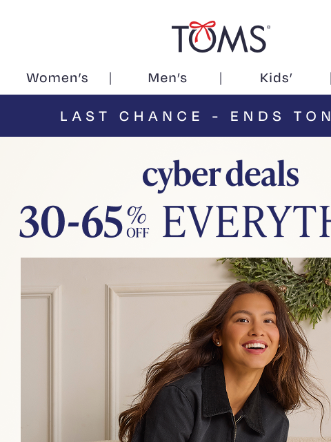 toms newsletter: ⏰ FINAL HOURS — 65% Off + 2X Points