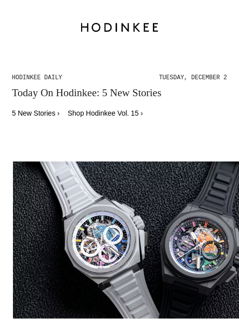 hodinkee newsletter: Hodinkee Daily | 12/02/2025