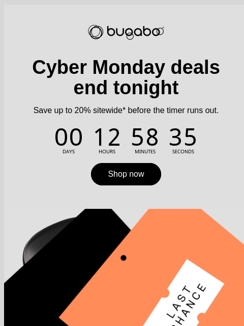 bugaboo newsletter: Last chance: 24 hours to go