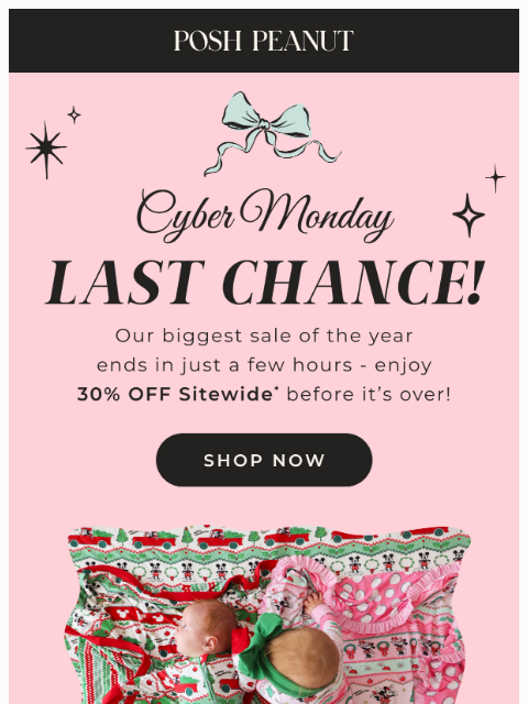 poshpeanut newsletter: 🚨 LAST CHANCE: 30% Off Sitewide 🚨