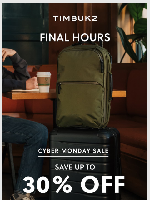timbuk2 newsletter: Final Hours: Up to 30% Off