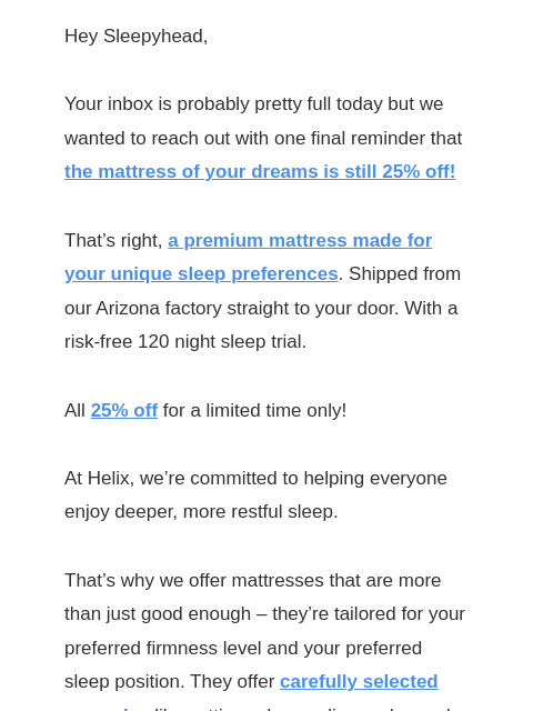 helixsleep newsletter: Your Cyber Monday savings EXPIRE SOON!