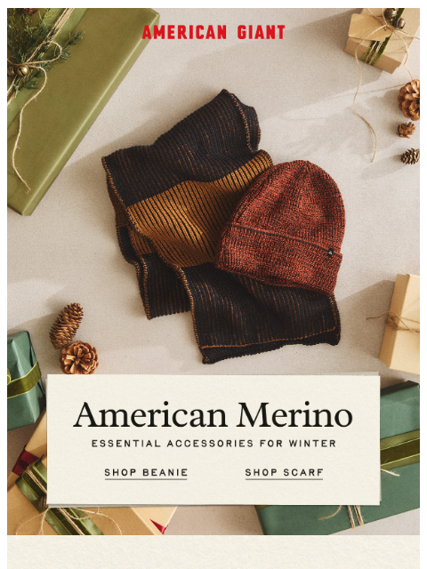 american-giant newsletter: New Merino Wool Stocking Stuffers