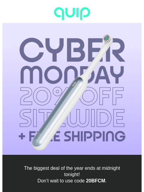 getquip newsletter: ⏰ Last call! 20% off ends tonight