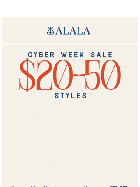 alalastyle newsletter: 🔥 So Many Styles Are $20–$50!