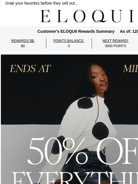 eloquii newsletter: Prices go up tomorrow (for real)...