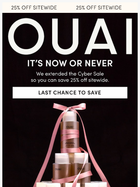 theouai newsletter: Surprise! We extended the Cyber Sale