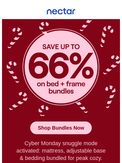 nectarsleep newsletter: Bed + frame + bedding = Cyber Monday comfort unloc...
