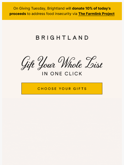 brightland newsletter: Gift multiple people, hassle-free 🎁