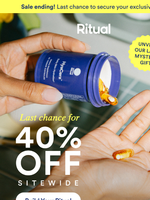 ritual newsletter: This is your last chance at a free gift
