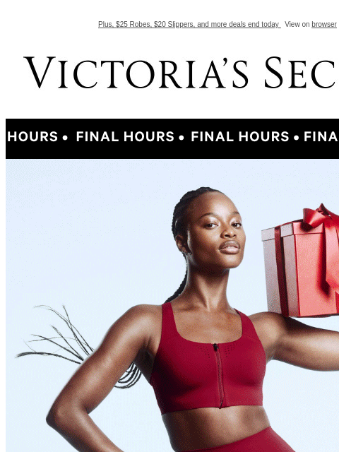 Plus, $25 Robes, $20 Slippers, and more deals end today View on browser Victoria's Secret VSCC Available Credit Display images to show real-time content Display images to show real-time content