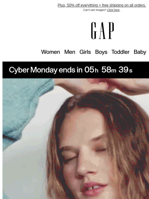 gap newsletter: Your last Cyber email of the year: don't miss 60% ...
