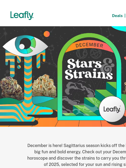 leafly newsletter: Your December weed horoscope is here! 🔮