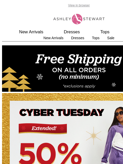 ashleystewart newsletter: The only kind of drama we want at the holidays AND...