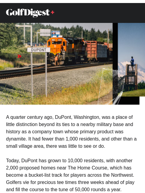 golfdigest newsletter: A community transformed by golf