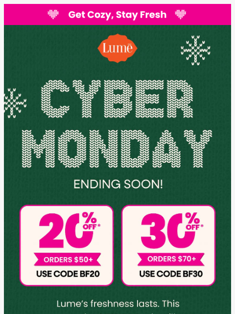 lumedeodorant newsletter: 🚨 Final Hours for 30% OFF SITEWIDE! 🚨