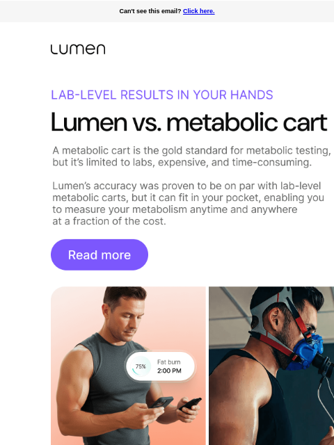 lumen newsletter: How Lumen compares to the gold standard in metabol...