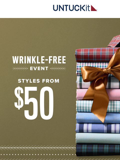 untuckit newsletter: Up to 50% off Our Bestsellers on Sale–Limited Time...