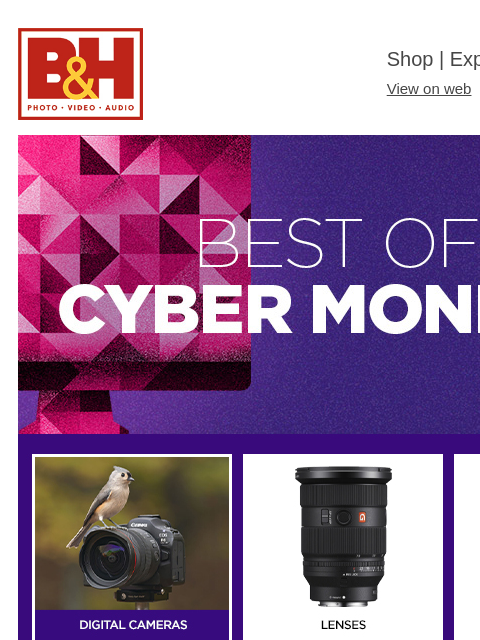 bhphotovideo newsletter: 🏆 Cyber Monday’s Best Sellers!