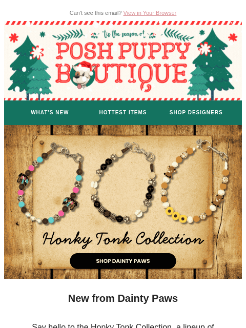 poshpuppyboutique newsletter: Yeehaw! Meet the Honky Tonk Collection