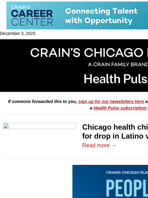 crainalerts newsletter: Compounding vaccination fears