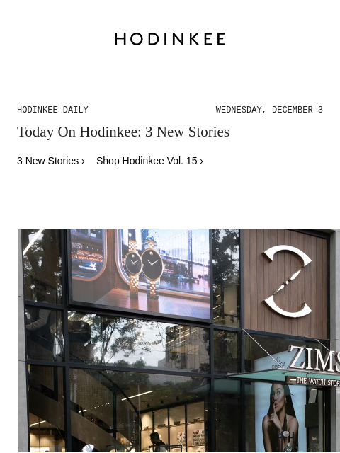 hodinkee newsletter: Hodinkee Daily | 12/03/2025