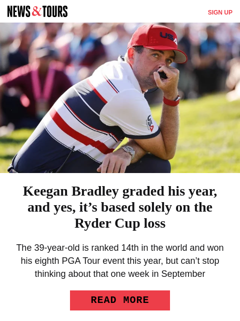 golfdigest newsletter: Tiger weighs in on potential tour changes