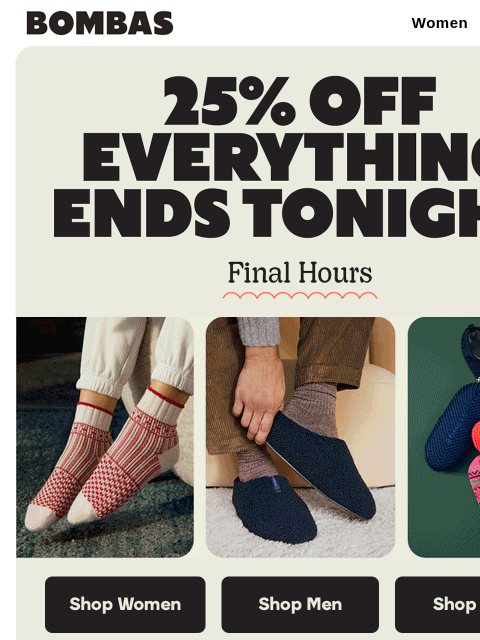 bombas newsletter: FINAL HOURS: Up to 40% Off Packs