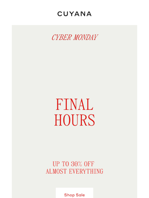 cuyana newsletter: Sale Final Hours
