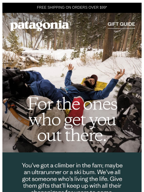 patagonia newsletter: Gifts that’ll keep up